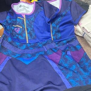 Disney Girls' Blue and Purple Casual Dress bin e6